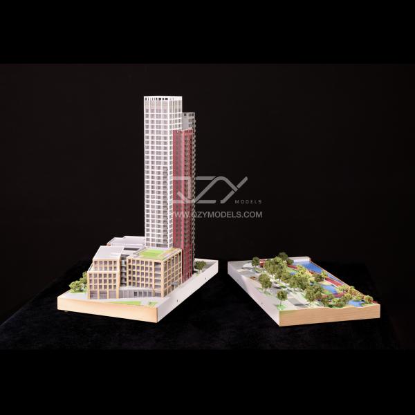 Modèle de terrain britannique Modèle miniature à l'échelle architecturale 1/200 pour présentations et affichages professionnels