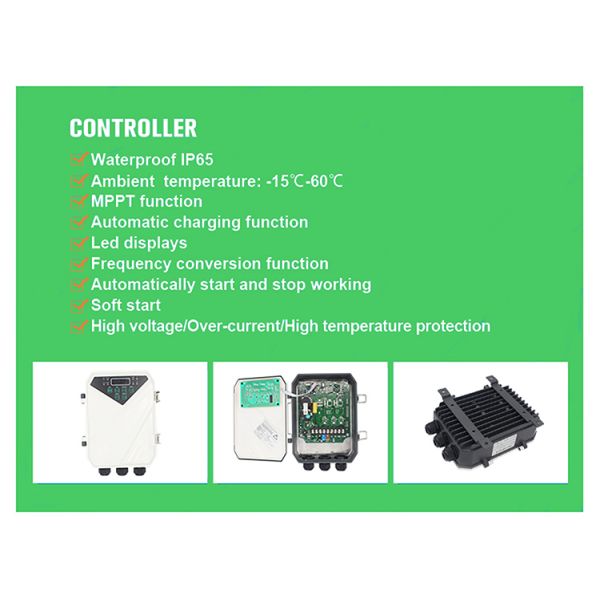 Sistema solar accionado solar del bombeo de agua de la bomba de agua de 0.7HP 48V DC para el sumergible bien de la irrigación