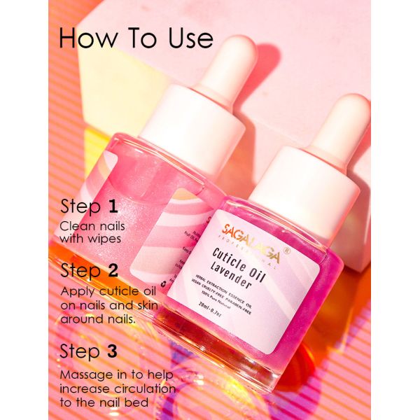 Huile à cuticules à séchage rapide en flacon compte-gouttes de 20 ml, réparation et nutrition des cuticules, infusée d'huile de jojoba et de vitamine E