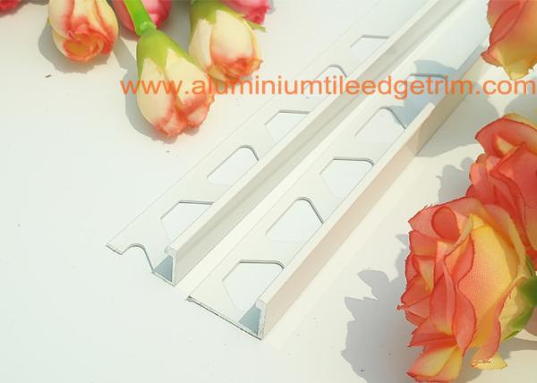White Right Angle Metal Tile Trim 10mm For Tile Edging Protection