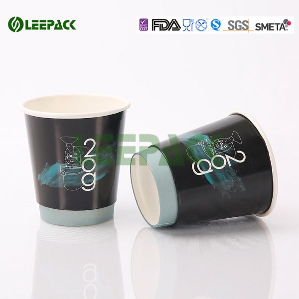 Personalized Disposable Paper Cups , Single Wall / Double Wall Ripple Coffee Cup