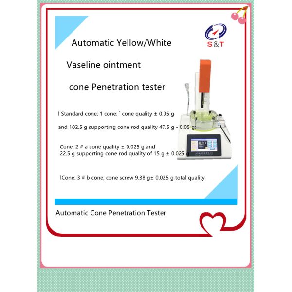 Pharmaceutical Testing Instruments Automatic Vaseline Ointment Cone Penetration Tester