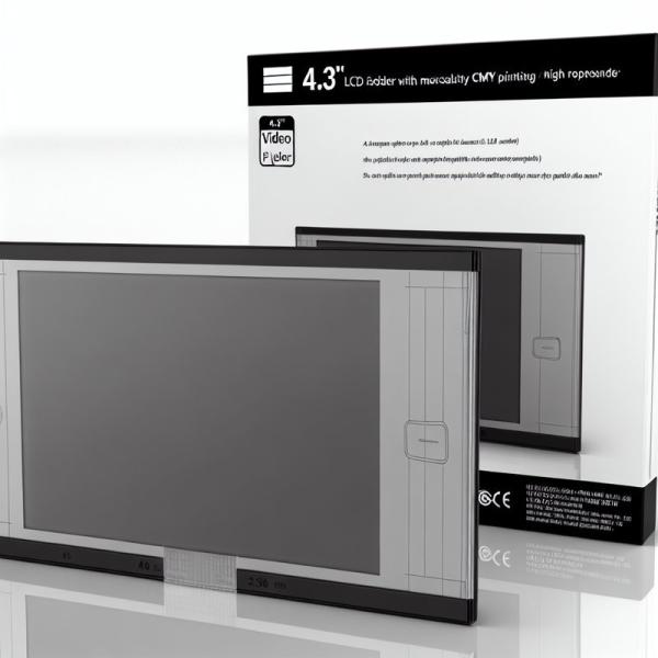 1920 X 1080 Pixels Resolution 4.3” LCD Video Folder with High Resolution and CMYK Printing