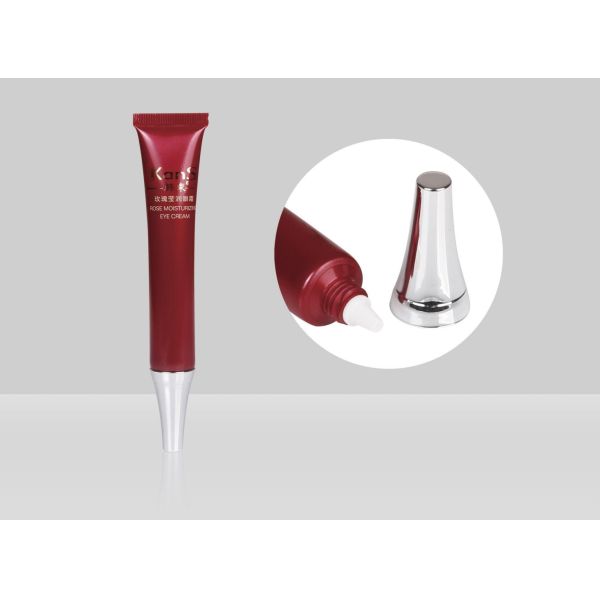 Tube en plastique vide fait sur commande de bec de tube de crème d'oeil d'emballage des tubes D19mm 10-25ml de compression