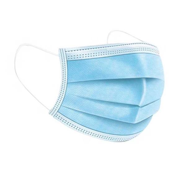 Disposable Blue Earloop Face Mask 3 Ply Non Woven Face Mask For Food Processing