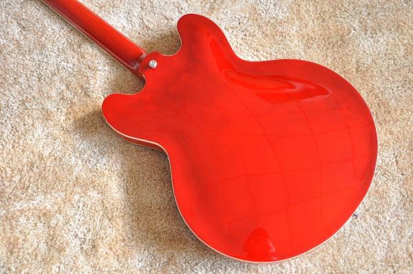 Factory supply Red G es335 electric jazz guitar semi-hollow arched top ES 335 jazz guitar