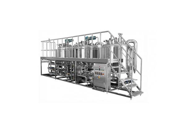 Mirror Polish Surface 3 Vessel Brewhouse Manual Control System With 1 Year Warranty