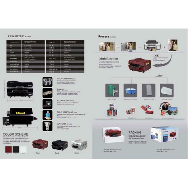 Multi Functional Combo Heat Press Machine Semi Automatic For Glass Sublimation