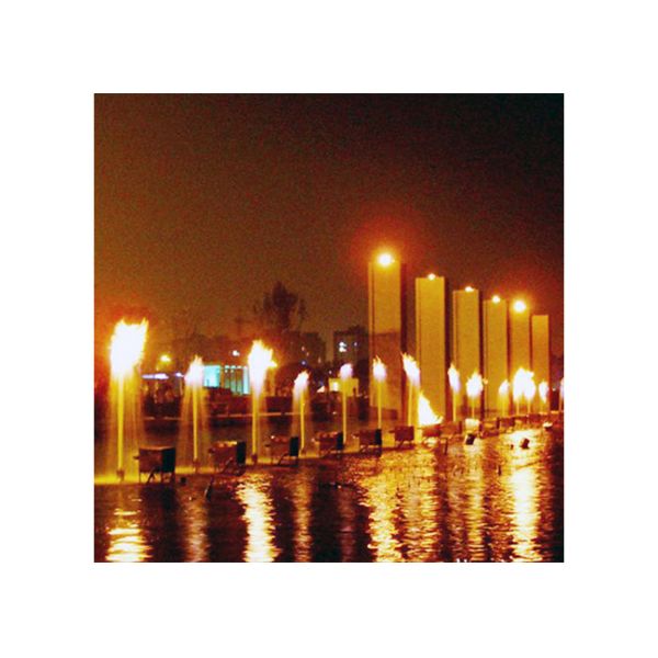 Beautiful Decorative Flaming Water Fountain IP68 273×273×800 Mm Custom Design