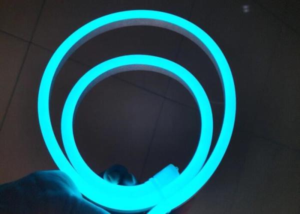 Turquoise Blue Silicone Neon Flexible Strip Lights DC 12V With 2.5CM Cut Easy Install