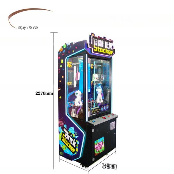 Coin Operated Brick Stacker Gift Game Machine CE Certificated