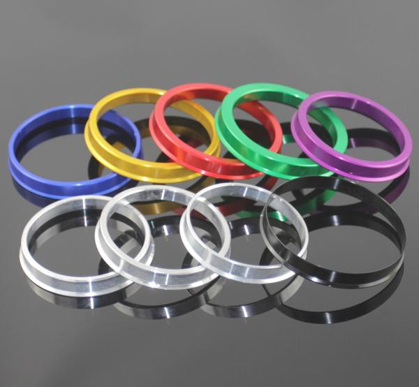 CNC Super Thin Aliuminum Wheel Hub Centric Rings With Anodize Coatings OD73.0 ID60.1