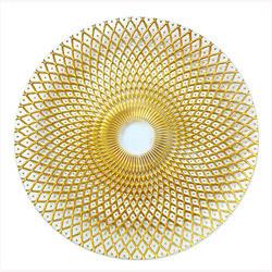 Chic Azul Vermelho Amarelo Branco Vidro Placas de Carregador 12 polegadas Diamante Figure Design Vidro Placas de Jantar
