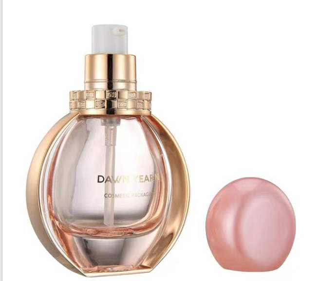 Насос рамки золота бутылки учреждения роскошного уникального дизайна стеклянные и крышка 40ml