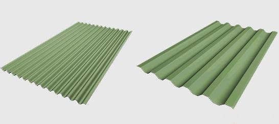 la couleur du zinc 24gauge a enduit le matériau de construction couvrant ondulé