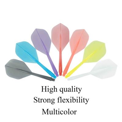 Lntegrated Flights Nylon Material Beginner Friendly Soft Unbreakable Dart Flights 2BA Standard Flights Transparent