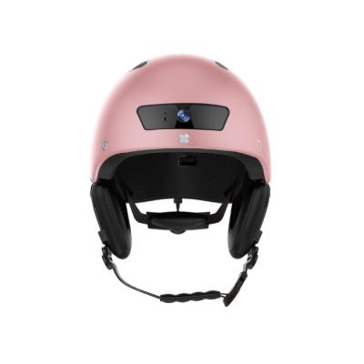 Casque intelligent de vélo 1080P HD de caméra incorporée rose d'OEM avec la lumière arrière