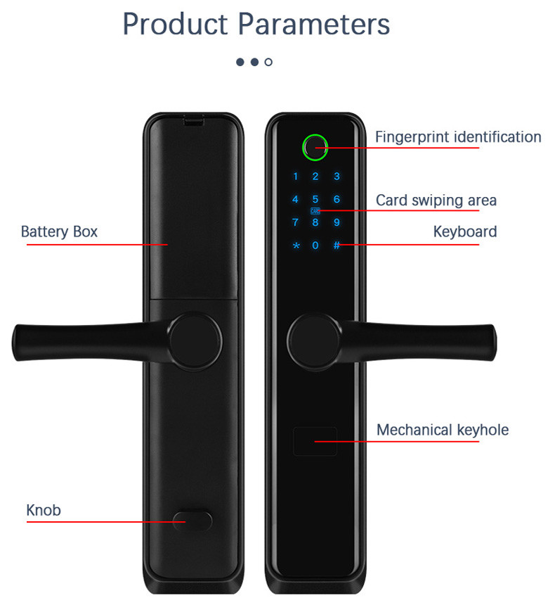 Стандарт 6068 замка датчика отпечатка пальцев Bluetooth черноты FCC для квартир