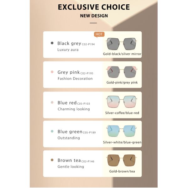 Солнечные очки рамки металла OEM, женщины солнечных очков объектива TAC облегченные