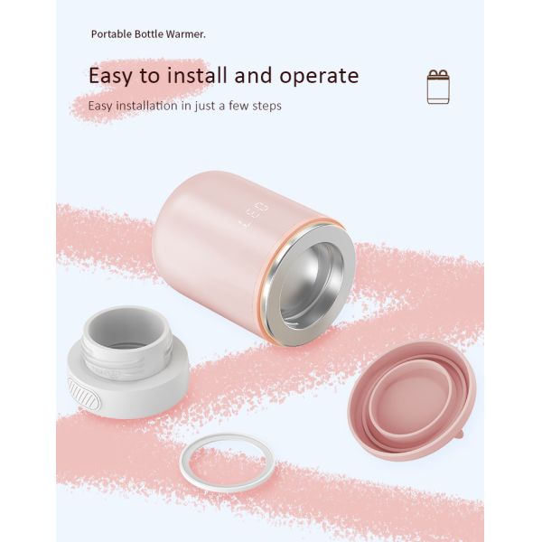 Quick Heating Infant Bottle Warmer 3 Mins Warming Breast Milk On The Go Temperature Control