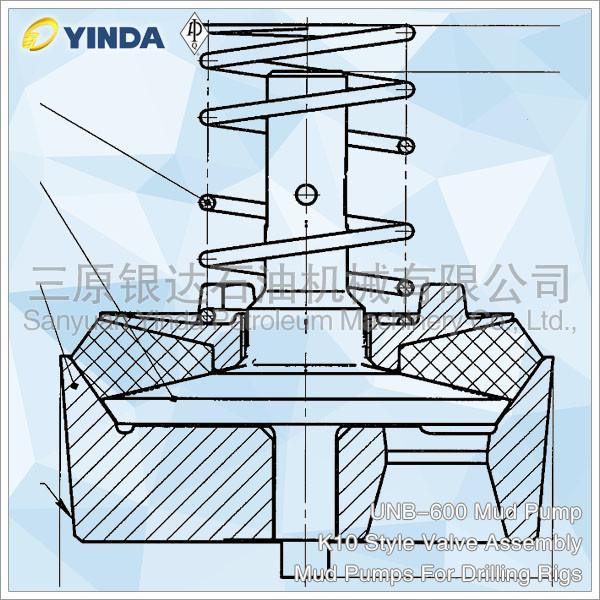 Standard Mud Pump Valve K10 Style UNB-600 Conveying Mud Flushing Fluids