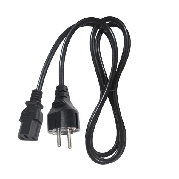 EU 3-Pin Schuko Plug to C13 Power Cord 0.75mm² HO5VV-F