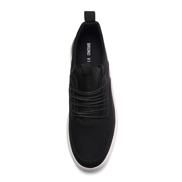 Antiskid Breathable Black Leather Casual Sneakers UK 11 12 13 Size
