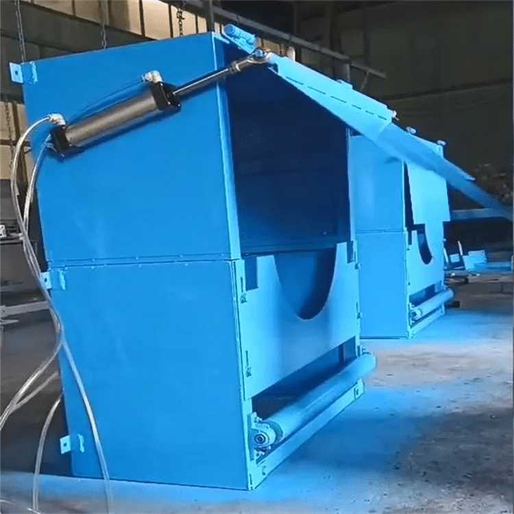 BACKDRAFT DAMPER MFHSL Pressureless Air Door Mine Belt Conveyor Anti-Backflow Air Door Auto Close Vent Damper Intake Return Roadway Crosscut Wind Isolation Mining Ventilation Safety Equipment