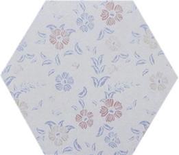 Flowers Design Hexagon Ceramic Tiles Wall Tile Neatly Structured High Density