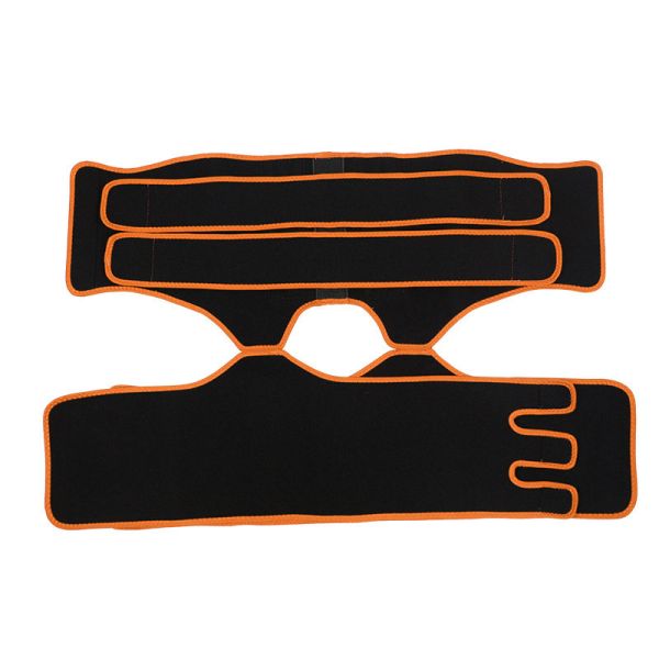 Neoprene OK Fabric High Waist Thigh Trimmer With Orange Elastic Band