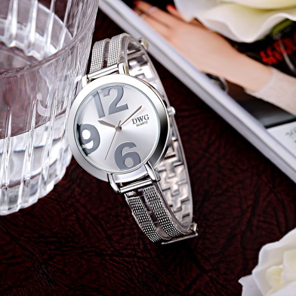 Japan Quartz PC21 Water Resistant Wrist Watch 3ATM IP Silver Case