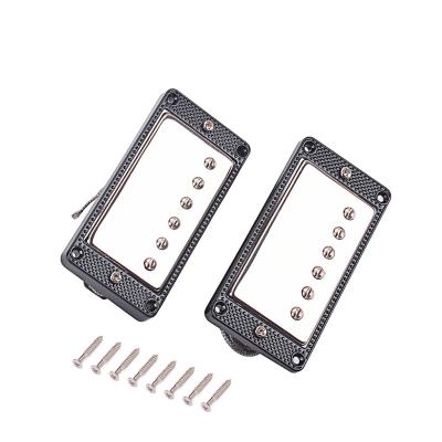 Alnico 5 Cromo Metal Humbucker Pickup Dupla bobina 13 ~ 14kΩ Para guitarra LP com parafusos Vintage