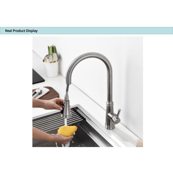 Гибкий одиночный кран кухни кран DC4.5-6.5V кухонной раковины отверстия умный