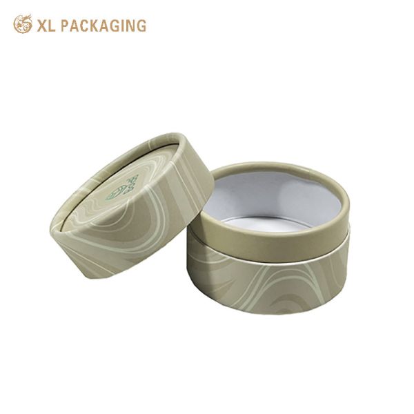 XL Packaging Custom Packaging Box Round Edge Small Size Jewelry Paper Tube Beige Earrings Box Round Packaging