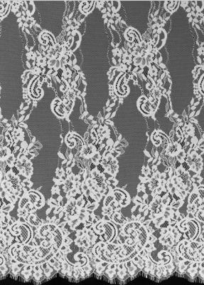 2017 Fancy Lace /Eyelash Lace Fabirc / French Lace Fabric/ Bridal Dress Fabric  in Ivory/Black Color