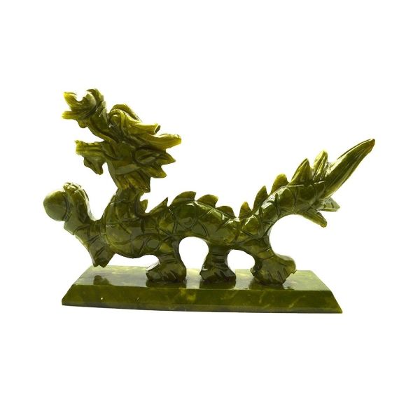 Jade Crafts Engraving Carving Type Asian Inspired Jadeite Statue for Unique Collectibles