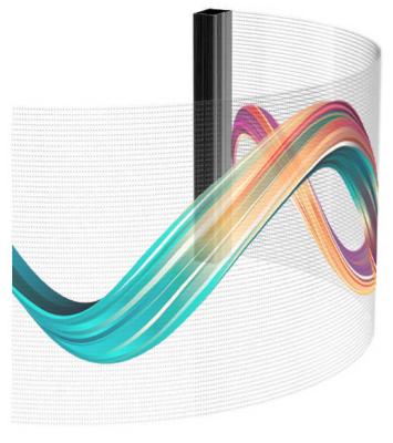 Publicité Écran LED transparent durable pour l'intégration architecturale