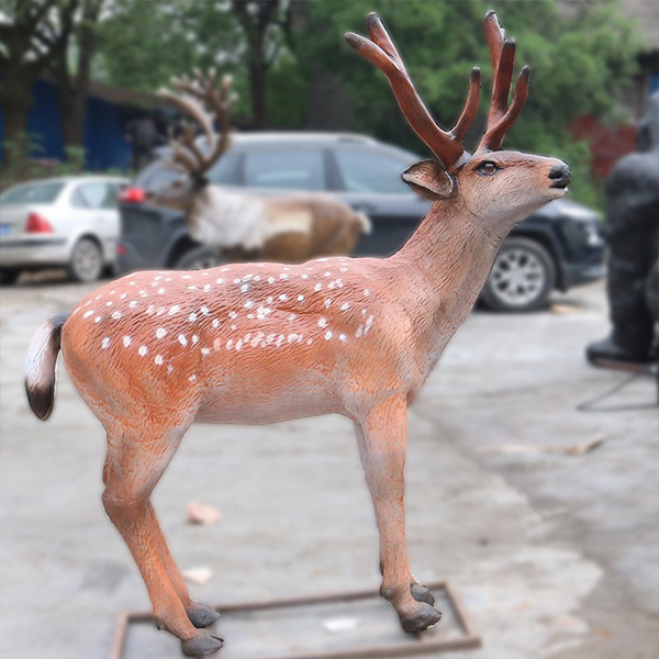 Zoo Display Life Size Realistic Animatronic Deer Simulation Animal Model