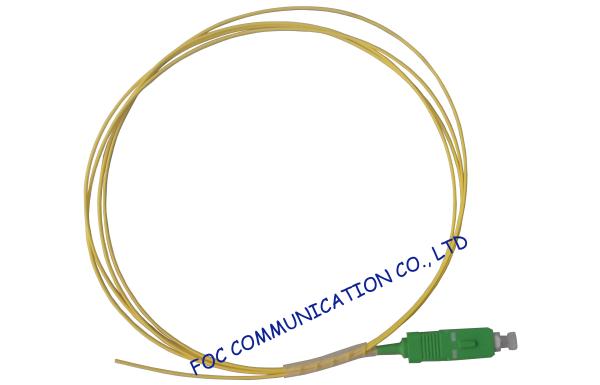SC / APC Fiber Optic Pigtail Corning Fiber SM Hytrel Low Insertion Loss ODF