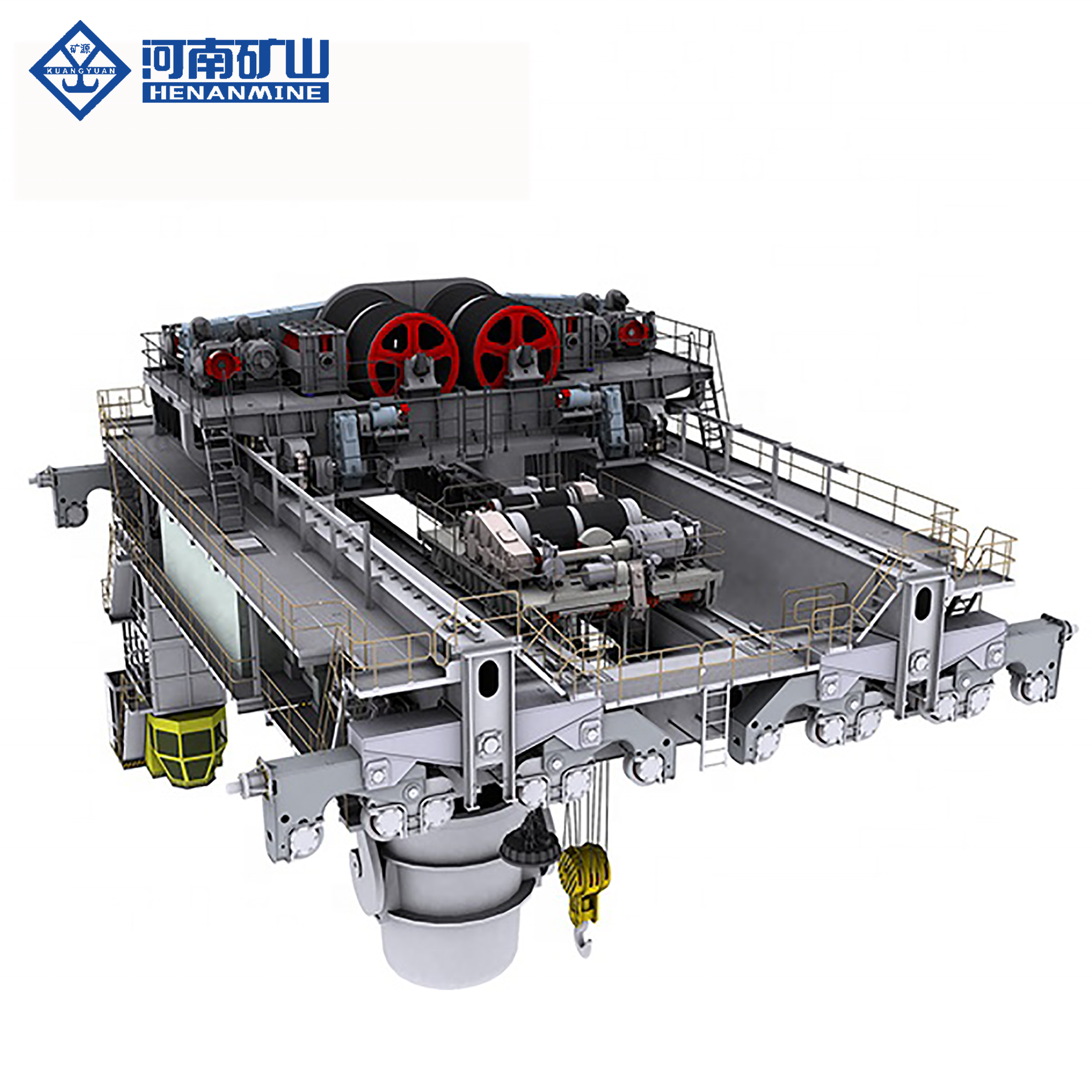 320T A7 Four Beam Foundry Crane Electric Overhead Travelling For Steel Mill
