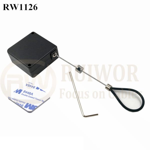 RuiWor RW1126 Square Security-Pulling Box Anti Theft Pulling-Box With Loop End Fitting For Retail Product Positioning