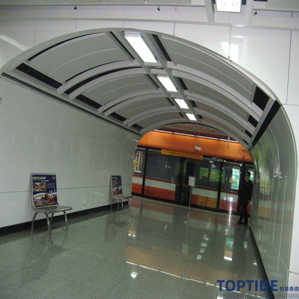 Waterproof Commercial Metal Suspended Ceiling Tiles 24 x 48 Perforated White Aluminium Metro Panel