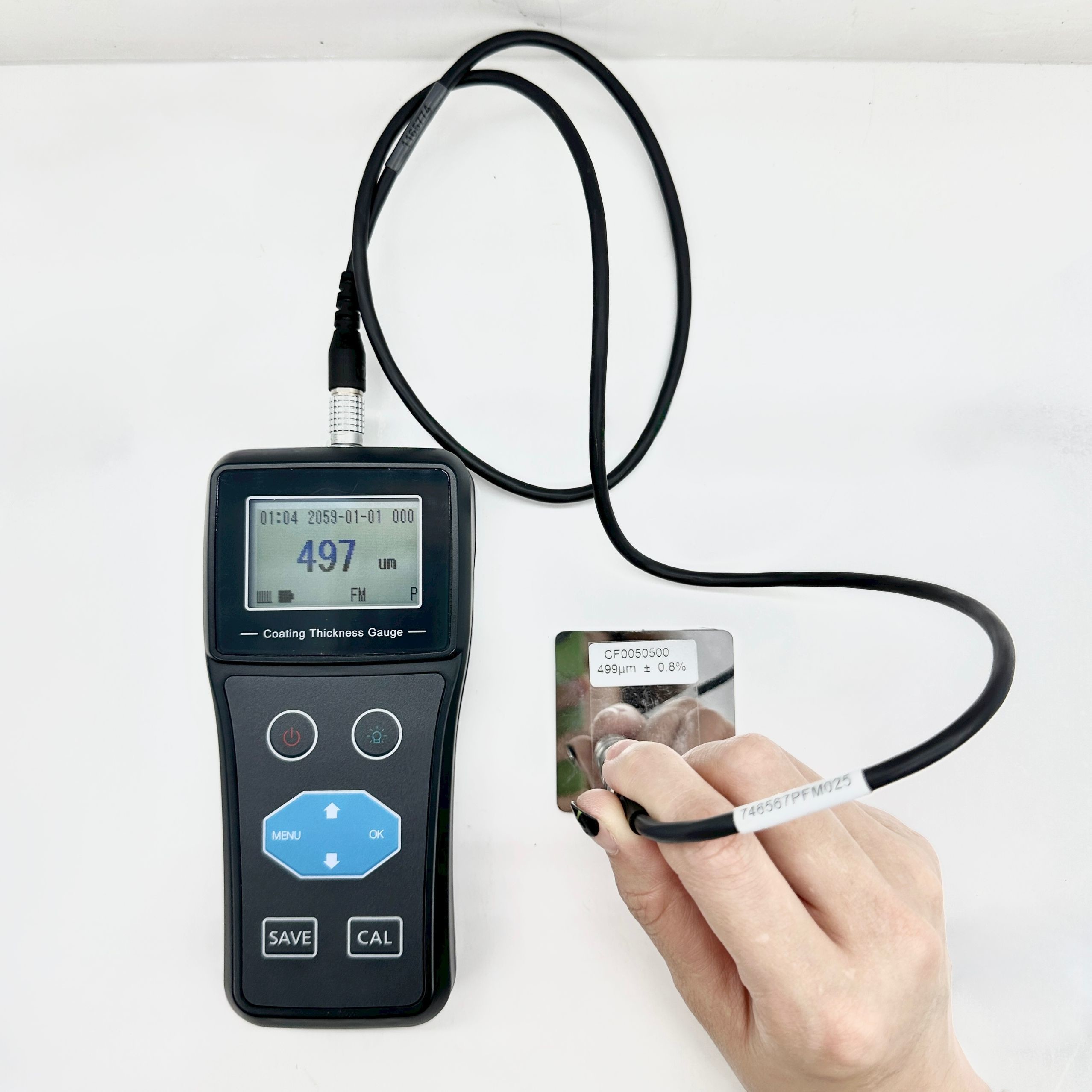 TG-6105 Multifunction Coating Thickness Gauge Magnetic & Eddy Current Tin Zinc Plating Layer Thickness Tester IP67 Ultra-thin Coating Measurement Meter