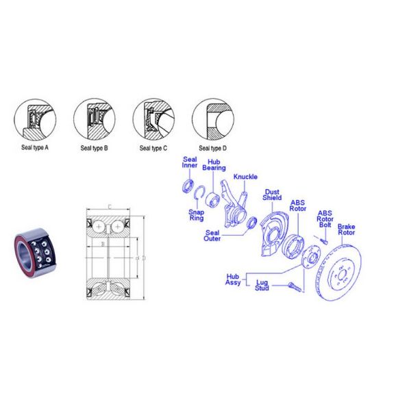 Machine parts Wheel bearings DAC45840039 hub bearing for bicycle or car