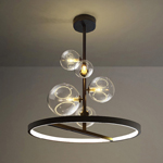 Современная нордическая смертная казнь через повешение привела лампы Dia28/48cm стекла лампы привесные с длинным поляком