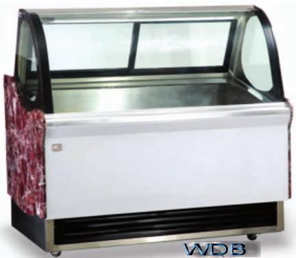 1200mm Ice Cream Showcase Freezer Tempered Glass With Transparent Conducting Films