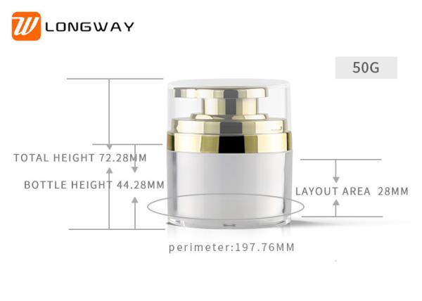 50ml Airless Treatment Pump Bottle OEM / ODM Available SGS Approval