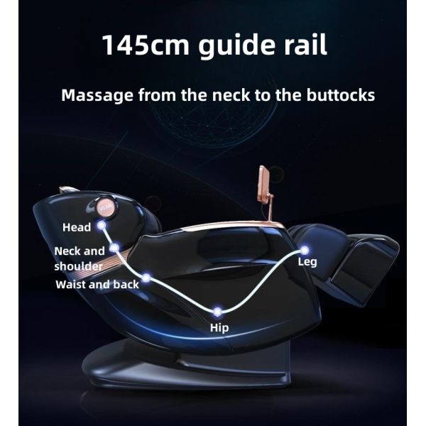 Full Body Electric Massage Chair Adjustable Height Salon Furniture Multifunctional Bed Relax Recliner