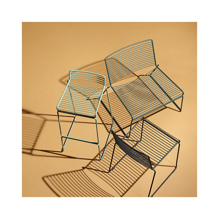 Steel Frame Garden Chair Colorful and Minimalist Design for Indoor Outdoor by AJUNION