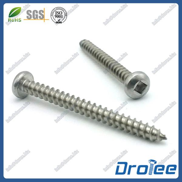 18-8 / 316 Stainless Steel Robertson Square Pan Head Sheet Metal Screws